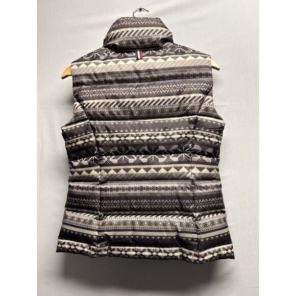 Tommy Hilfiger Puffer Vest Womens Small Nordic Snowflake Full Zip Warm - Picture 7 of 9